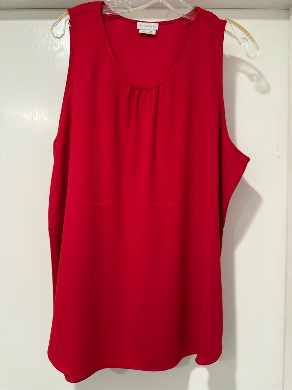 Van Heusen Women's Bright Red Sleeveless Tank Top